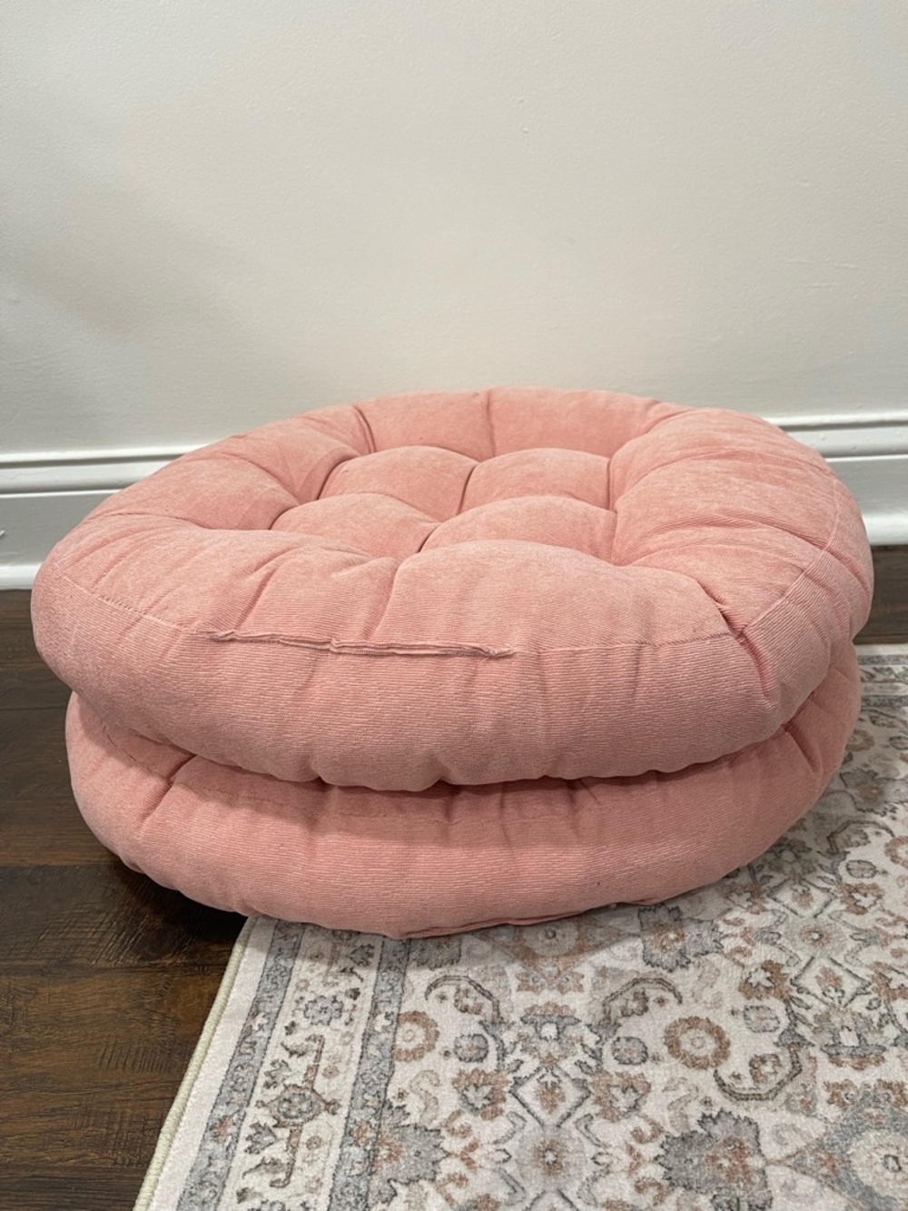 Set of 2 Pink Japanese Pillow Pillows for Floor or Chair, new, no tags